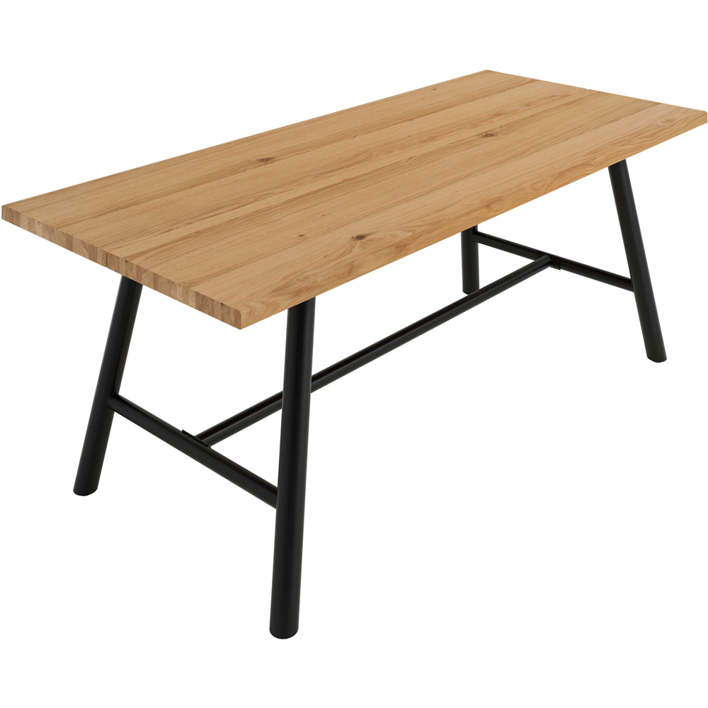 LPD Home Louie Tawny and Black 6 Seater Dining Table Image 2