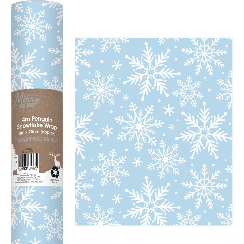 Penguin or Snowflake Gift Wrap - Mutlicolour Image 4