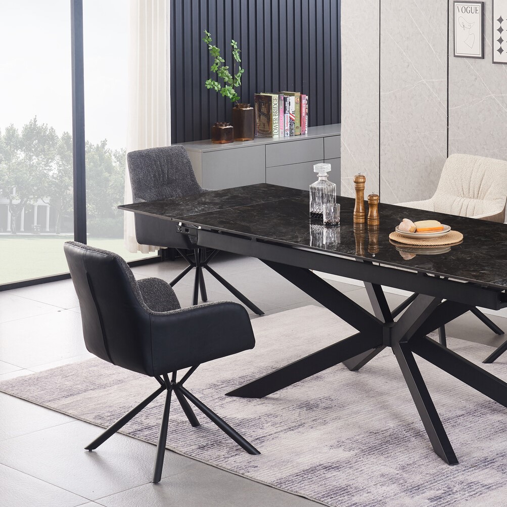 Henley Dining Chair Pair - Black Image 1