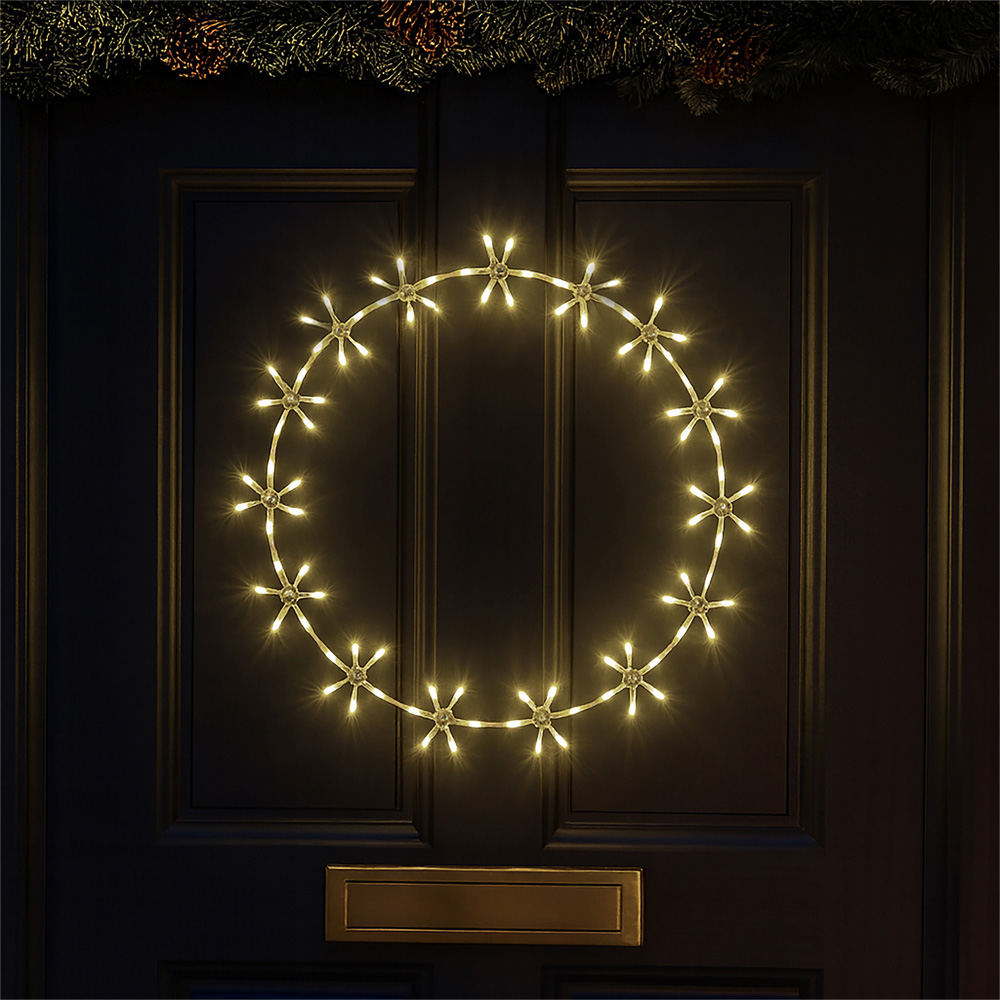 Xmas Haus 96 Warm White LED Metal Ring Light 55cm Image 2