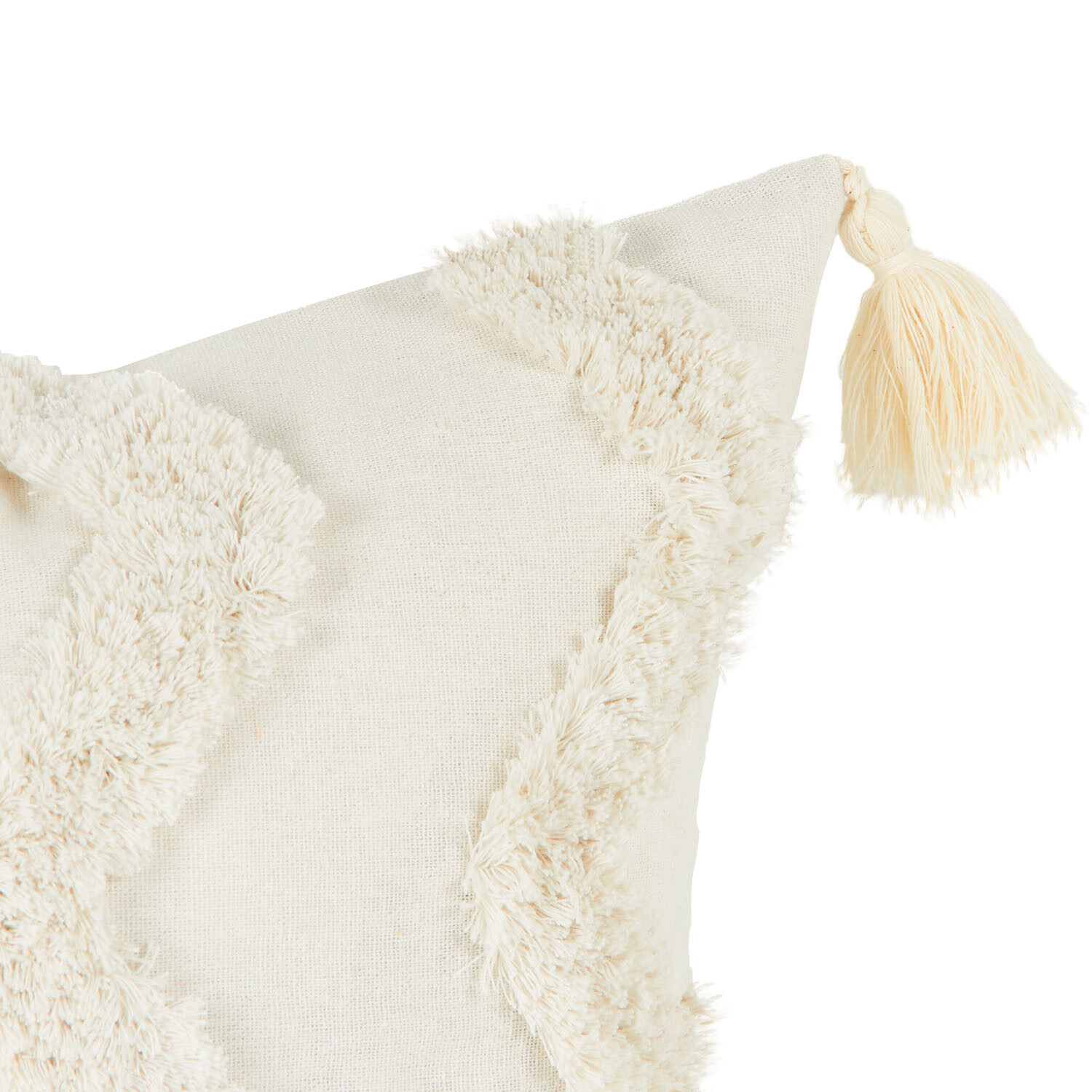 Aliyah Tufted Chevron Cushion - Natural Image 4