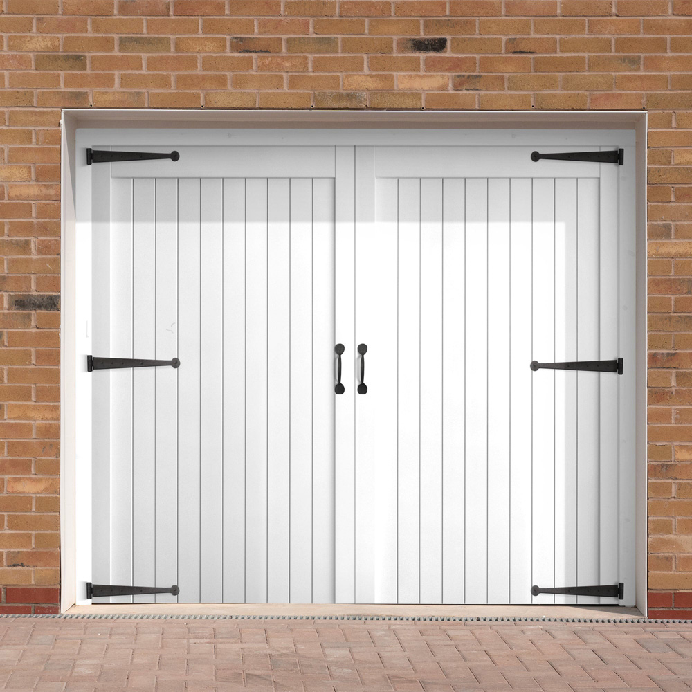 White Fibre Glass Solid External Garage Door 2134 x 2134 x 44mm Image 2