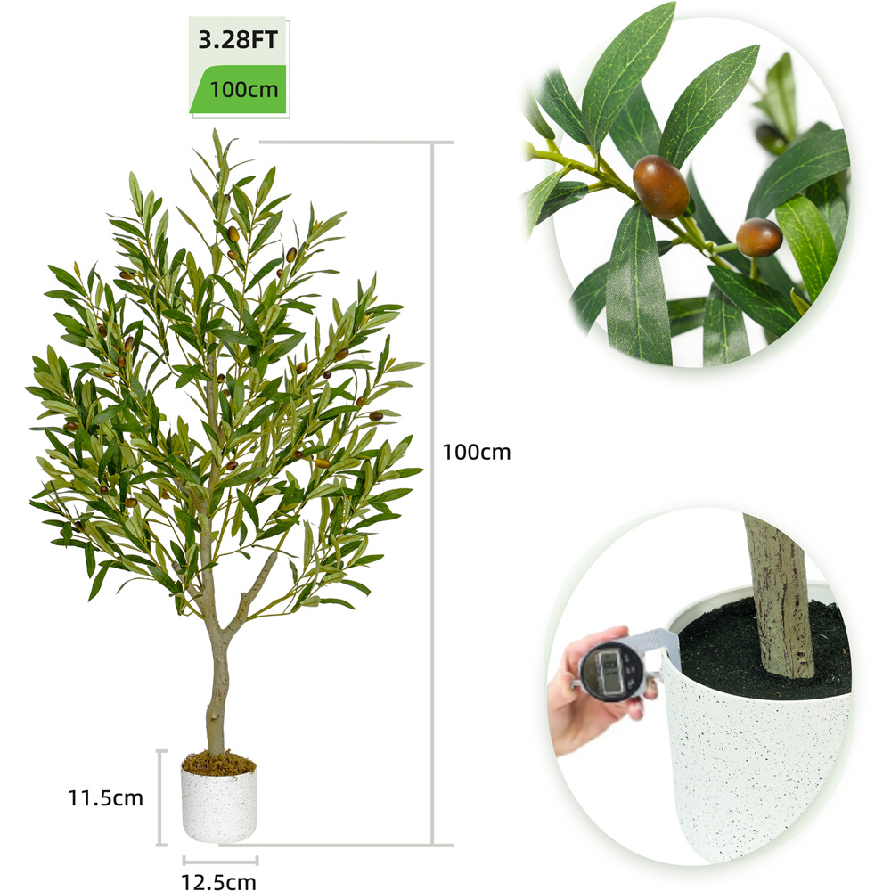 Olive Tree Indoor Artificial Plant 100cm Image 6