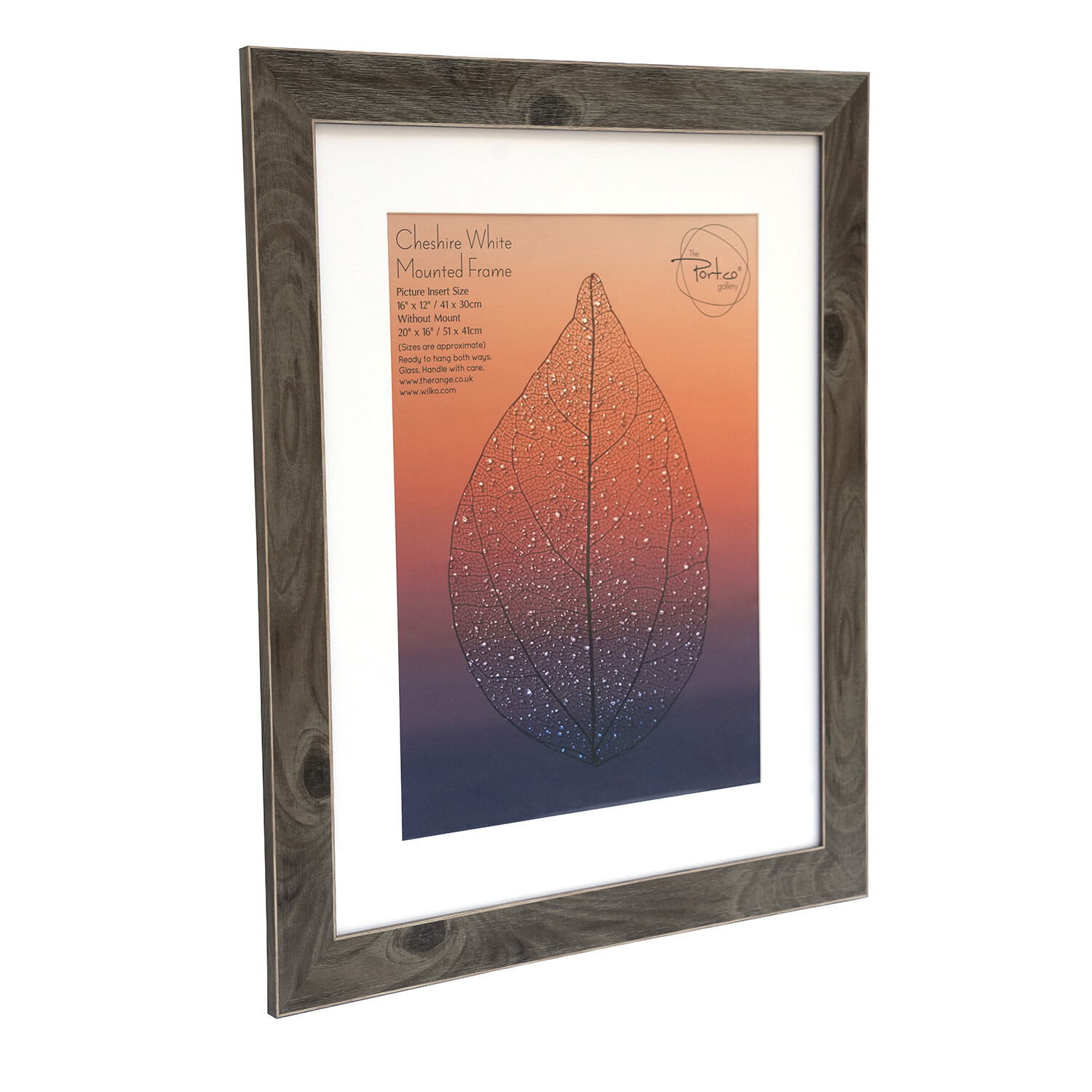 Cheshire White Mounted Frame - Brown / 16 x 20in Image 2