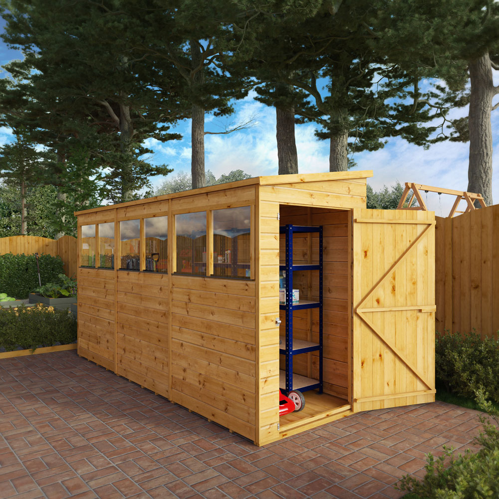 Mercia 12 x 4ft Shiplap Pent Shed Image 6