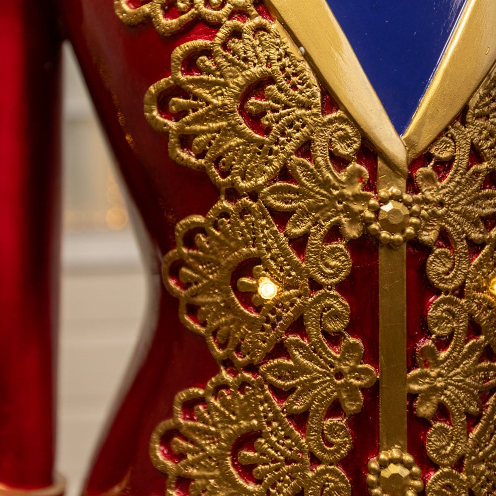 The Christmas Centre Red, Blue and Cream Traditional Nutcracker King 6ft Image 3