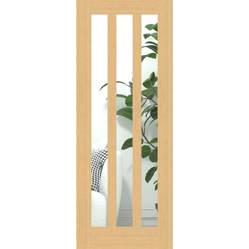 Green & Taylor Aston Oak Clear Glazed Internal Door 1981 x 610mm Image