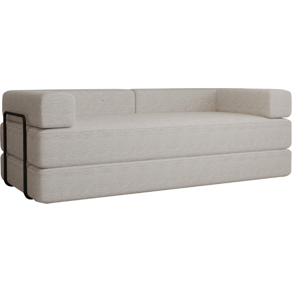 M N Furniture Smart 3 Seater Camel Sofa Bed Image 2