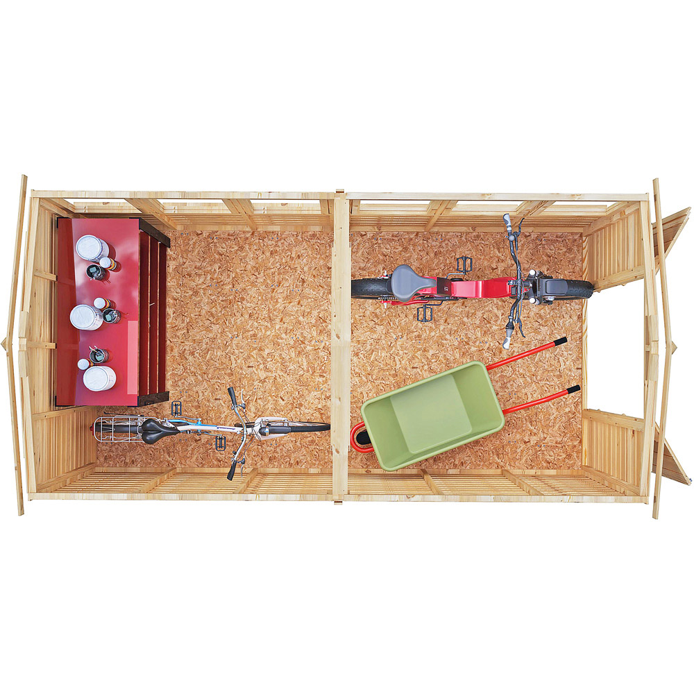 Shire 12 x 6ft Double Door Dip Treated Overlap Apex Shed Image 4