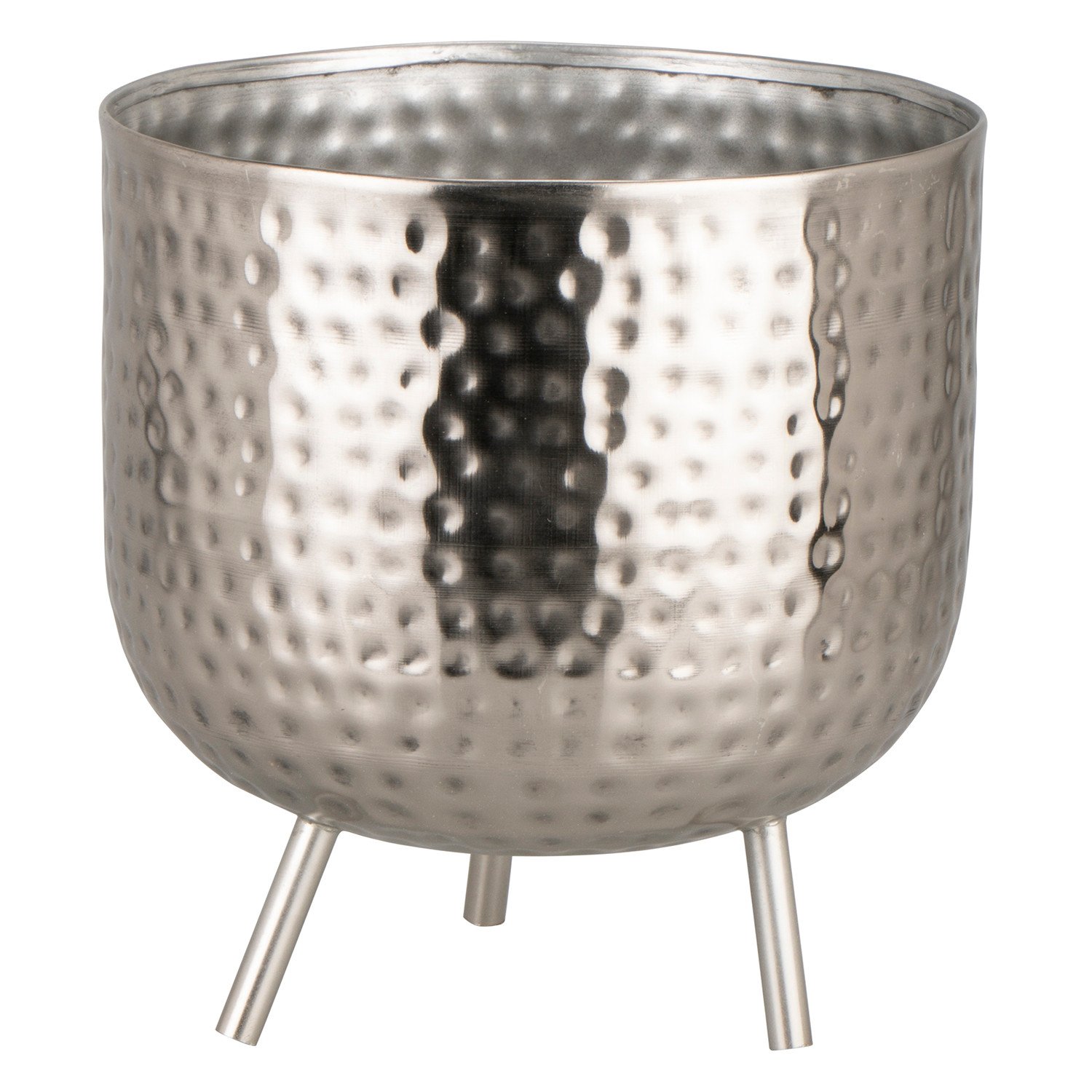 Silver Hammered Planter Image