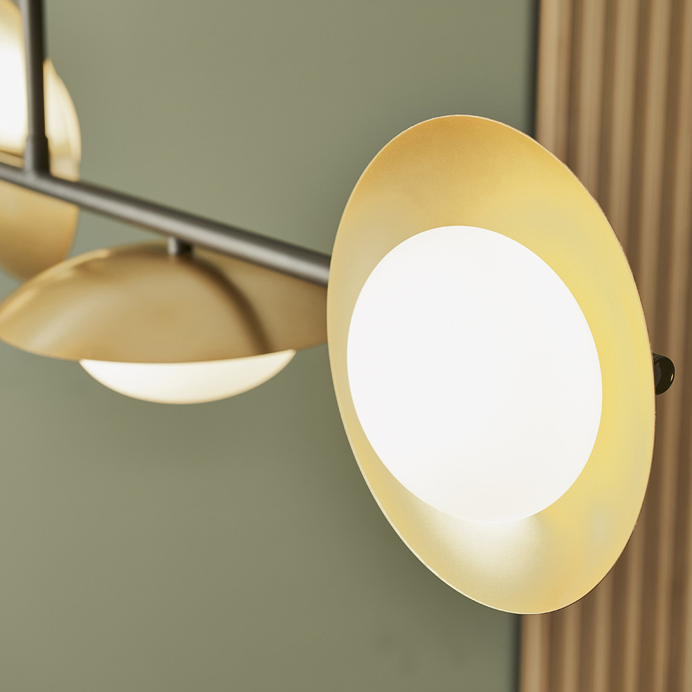 Merano Tivoli Gold and Dark Bronze 4 Light Ceiling Light Image 5