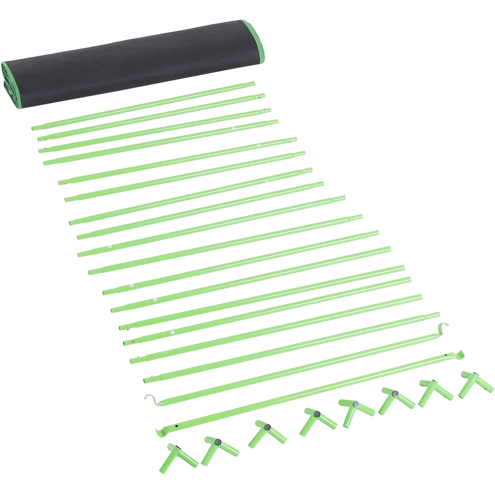 Outsunny Black and Green Hydroponic 2.6 x 5.2ft Plant Grow Tent Image 3