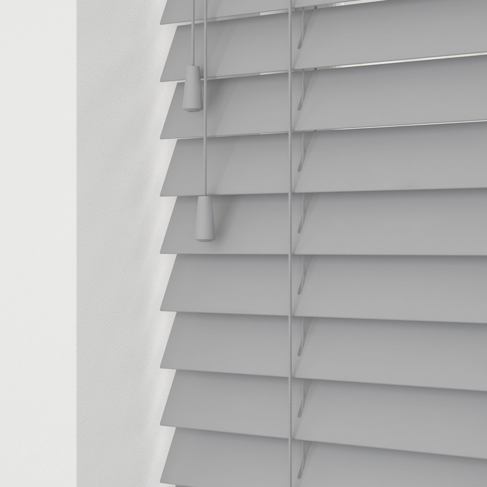 Caecus Real Wood String Venetian Blind Grey 120 x 200cm Image 1