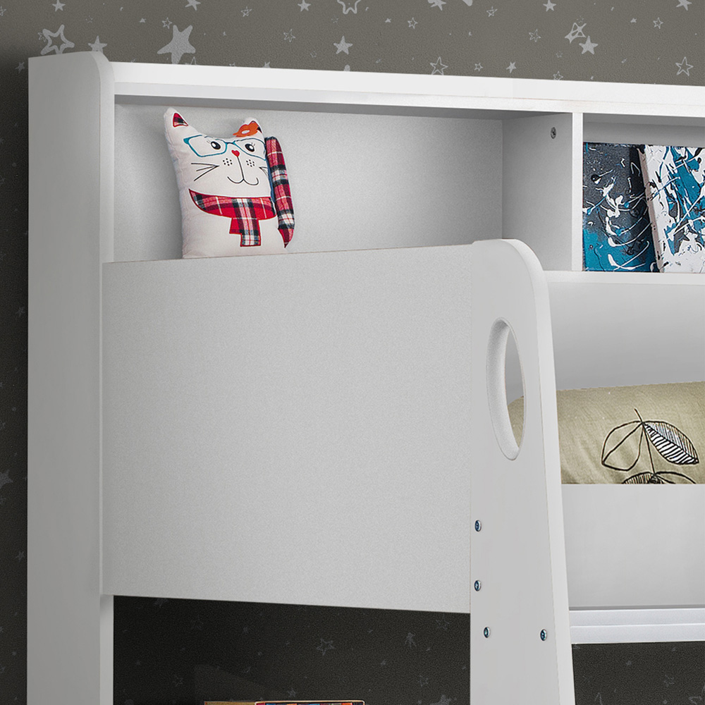 Julian Bowen Orion Pure White Single Drawer Bunk Bed Image 3