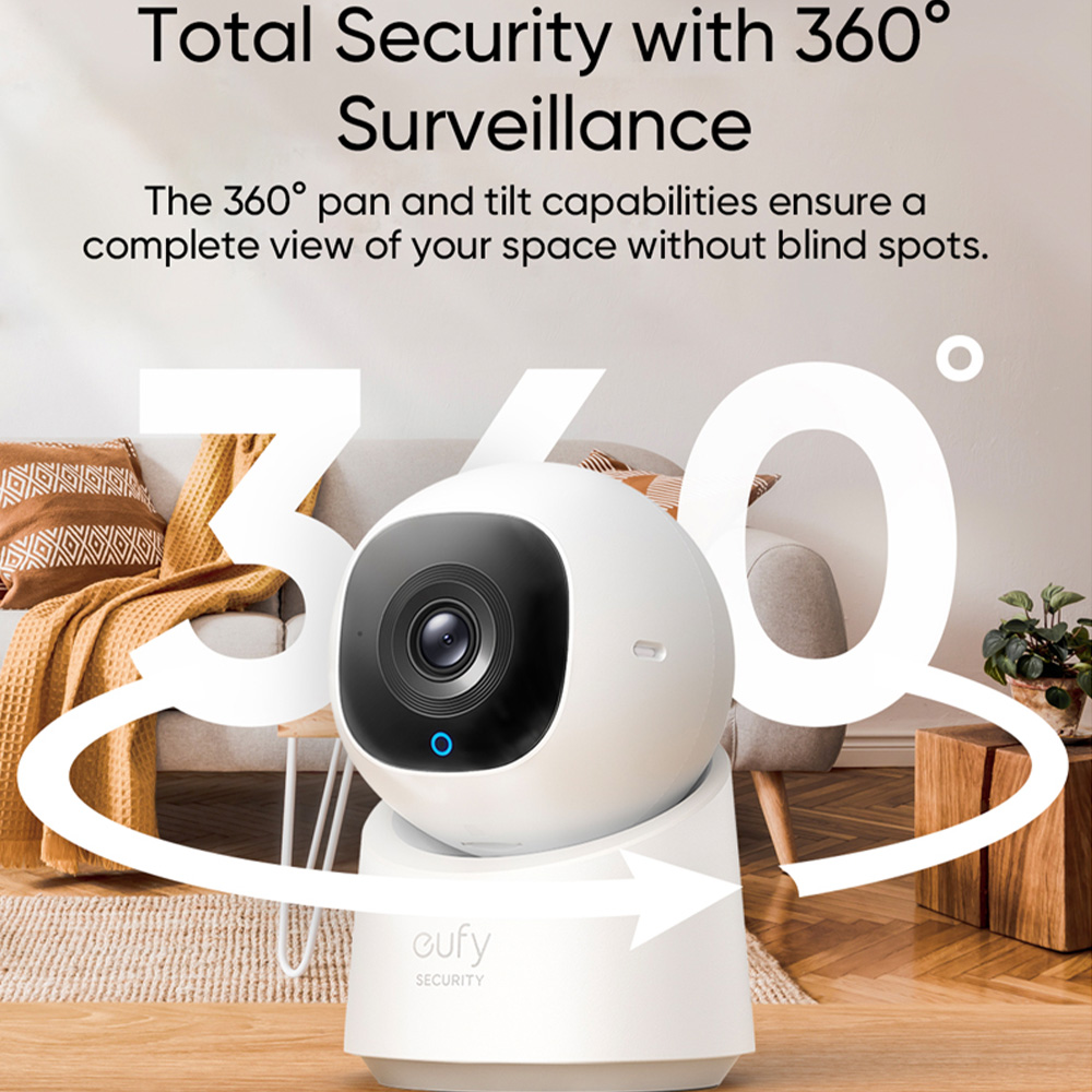 Eufy C220 2K White Indoor Camera with Pan Tilt Image 4