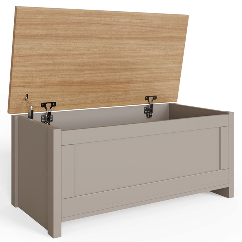 GFW Lancaster Grey Ottoman Storage Bench Image 3