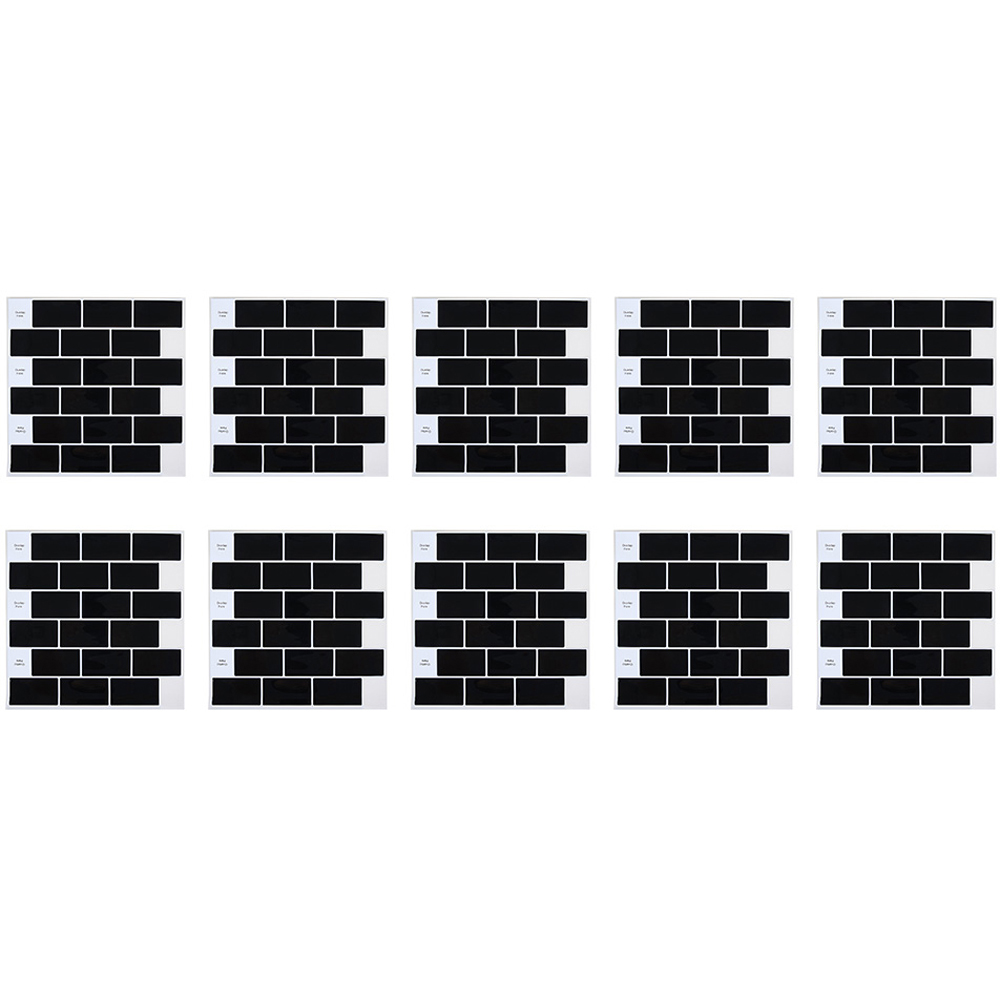 Living and Home Black Lattice Peel and Stick Wallpaper Tile 30 x 30cm 10 Pack Image 3