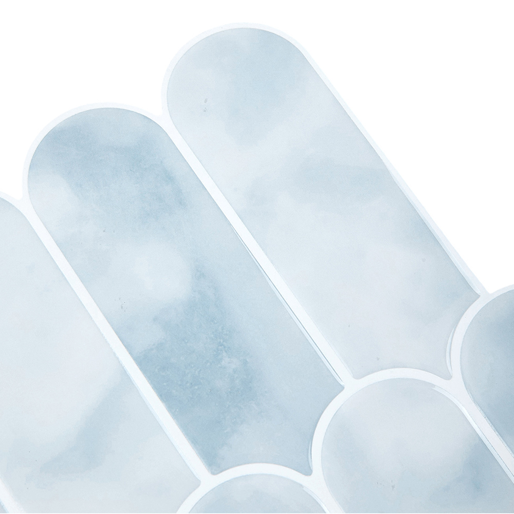 Living and Home Light Blue Arch Self Adhesive Wall Sticker 10 Pack Image 4