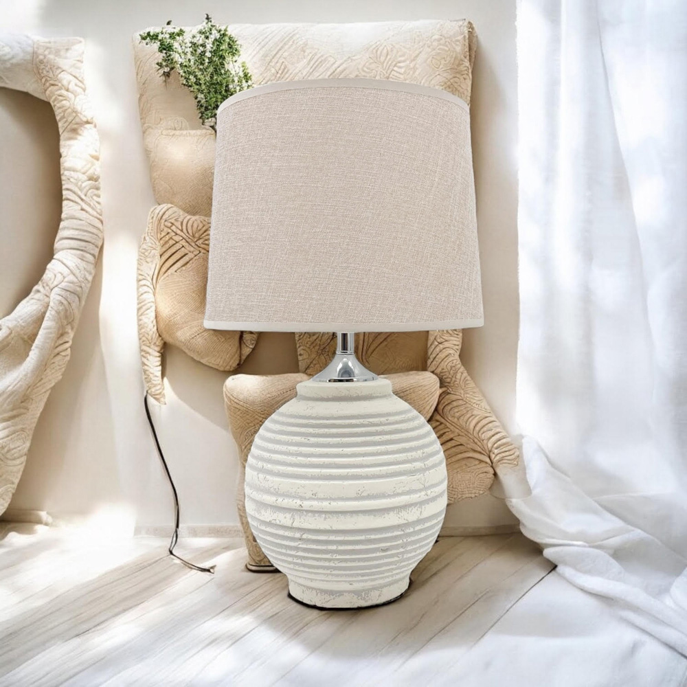 Acacia Home Fabric Shade Table Lamp 44 x 15 x 15 cm Image 2