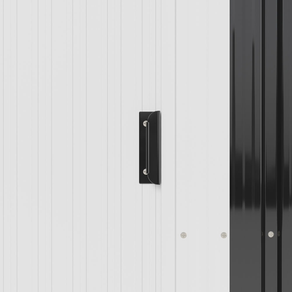 Living and Home 6 x 4ft Black Metal Pent Garden Storage Shed Image 3