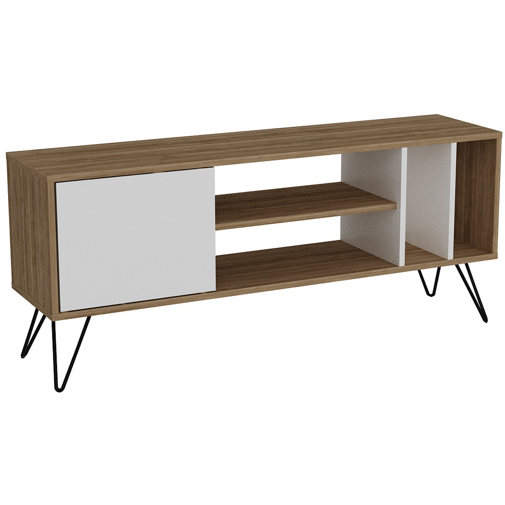 Decorotika Mistico Walnut and White TV Unit Image 2