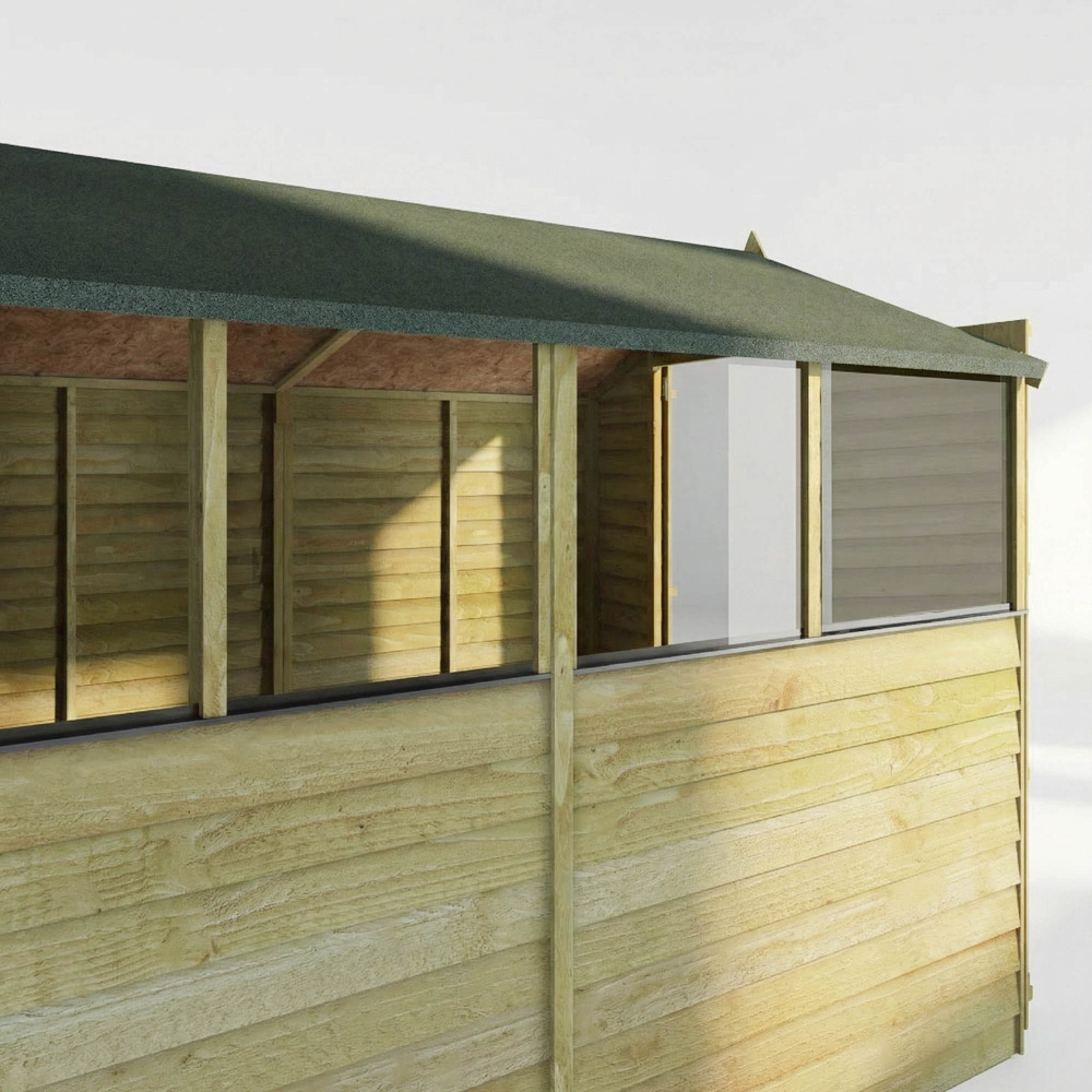 Mercia 8 x 6ft Double Door Overlap Apex Shed Image 6