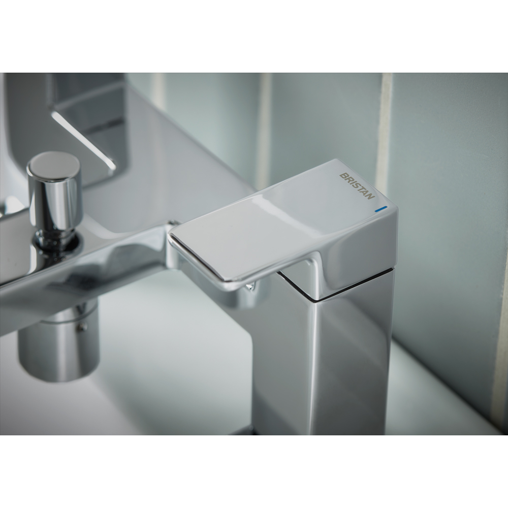 Bristan Cobalt Chrome Bath Shower Mixer Tap with Handset Image 3
