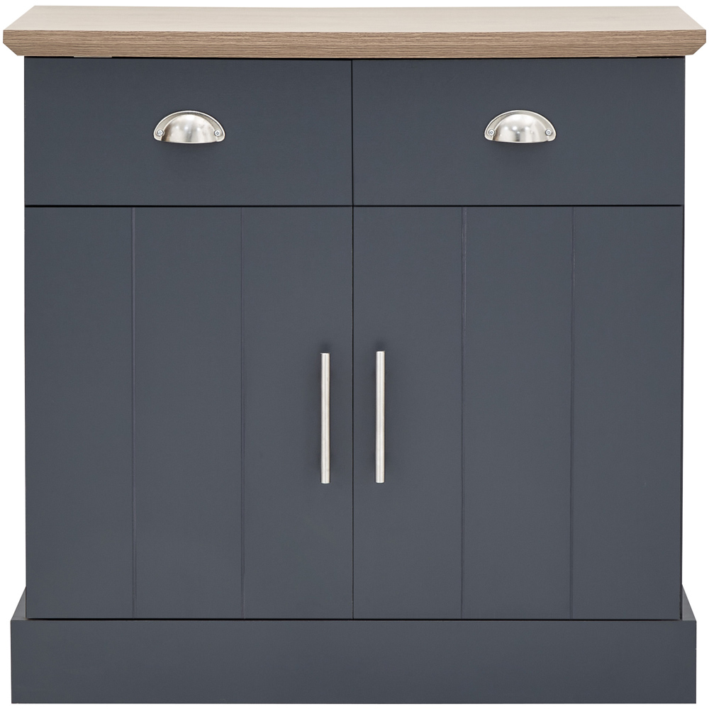 GFW Kendal 2 Door 2 Drawer Slate Blue Compact Sideboard Image 4