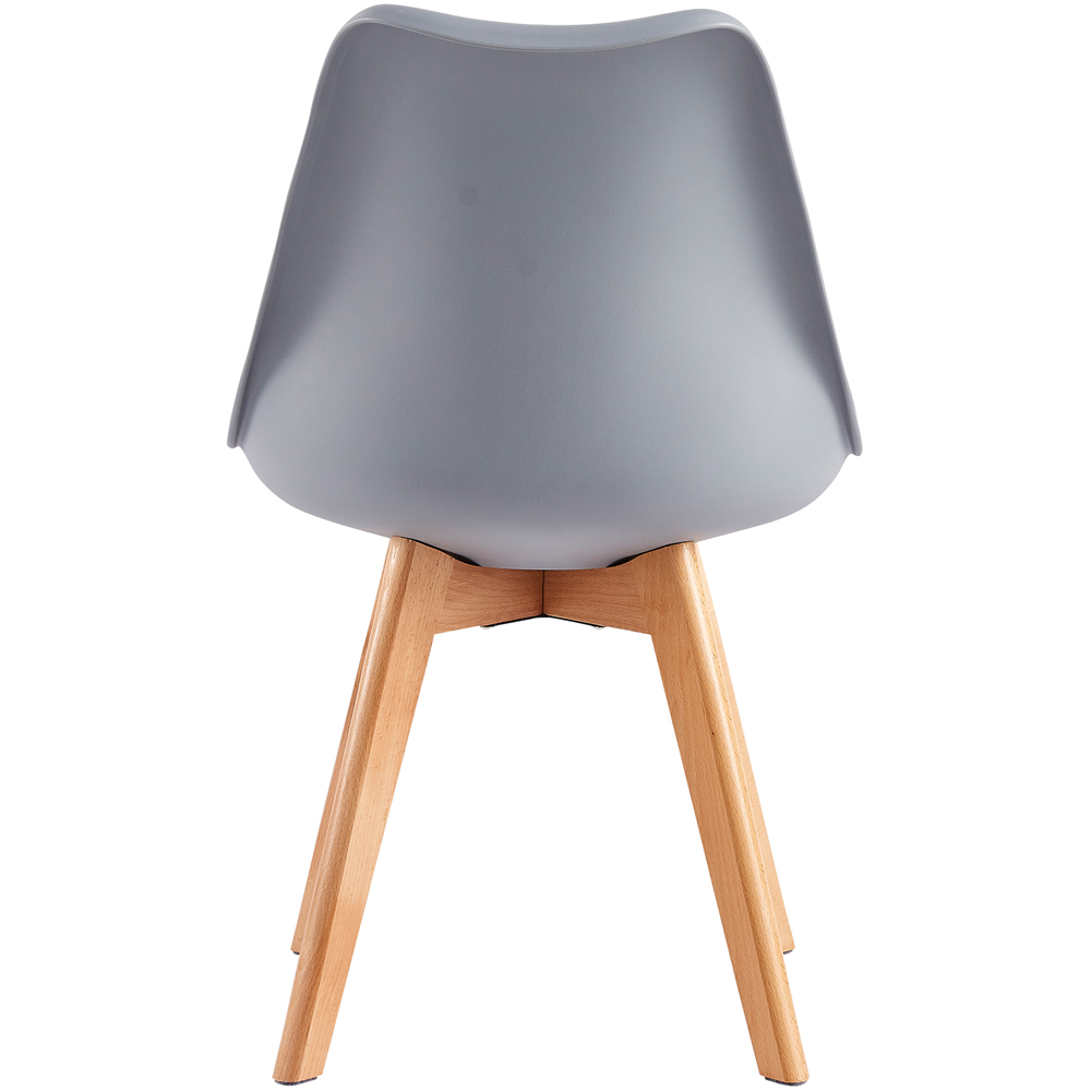 Eva Set of 2 Grey Padded Dining Chairs Image 4