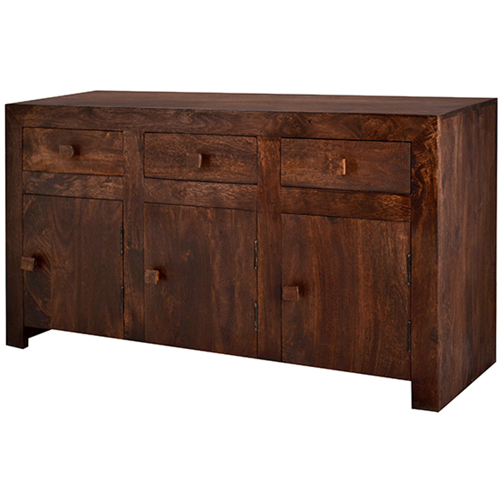Brooklyn Nihash Toko 3 Door 3 Drawer Dark Mango Sideboard Image 4