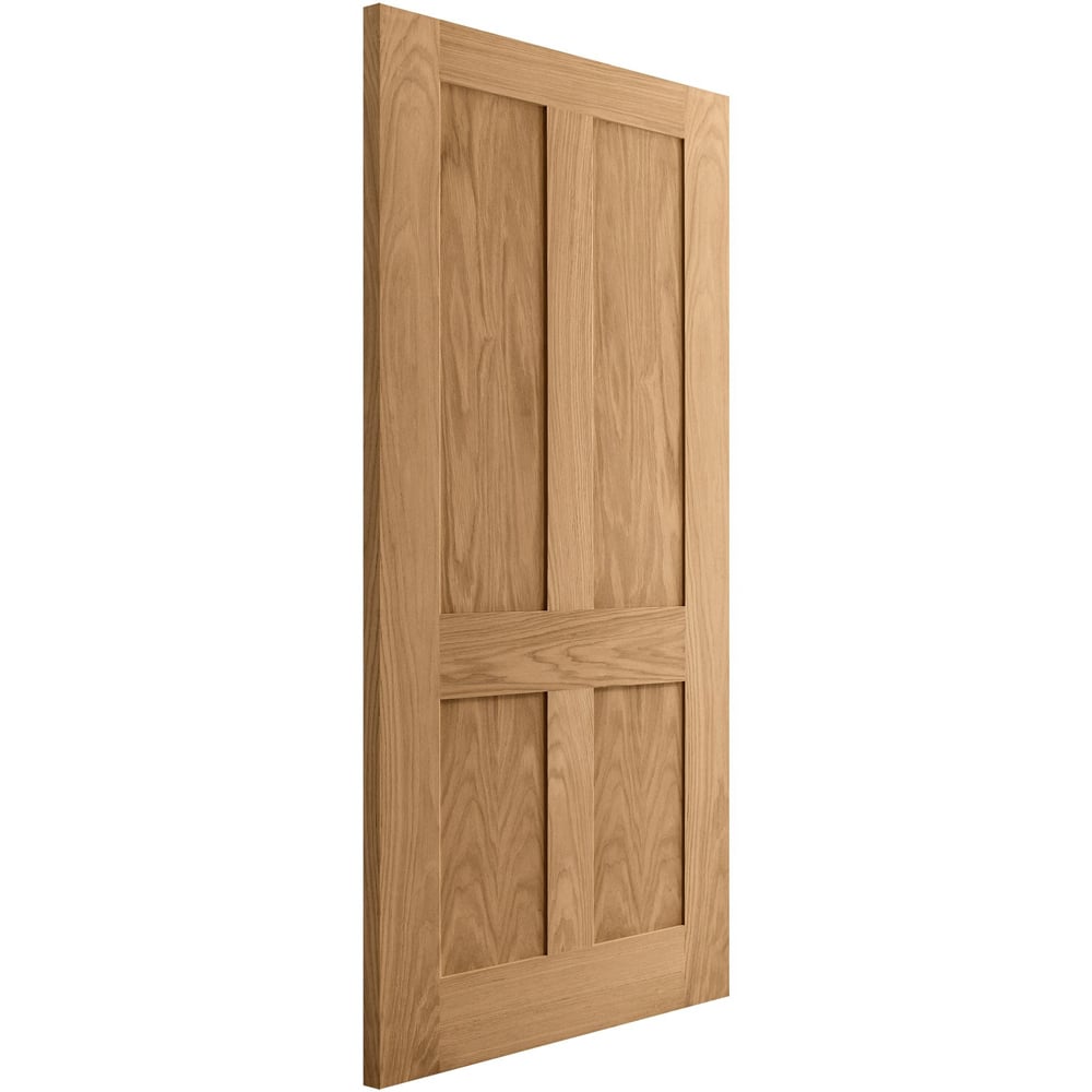Victorian Oak Veneer 4 Panel Flat Internal Fire Door 1981 x 838 x 44mm Image 3