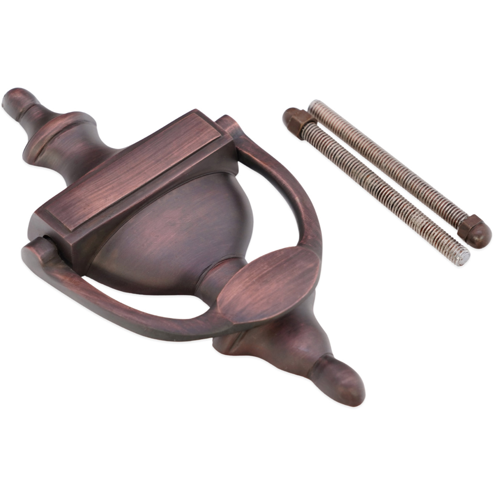 Spira Brass Aged Bronze Victorian Small Door Knocker Image 4