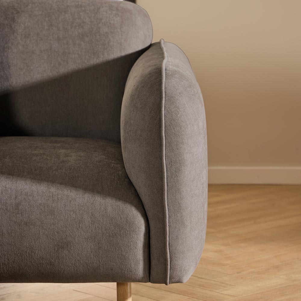 Florence Westham 3 Seater Dusty Brown Fabric Sofa Image 7