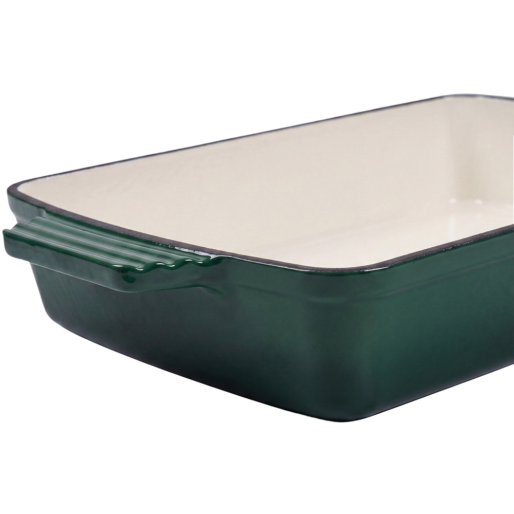 Living and Home 3L Green Enamelled Rectangular Baking Dish Image 3