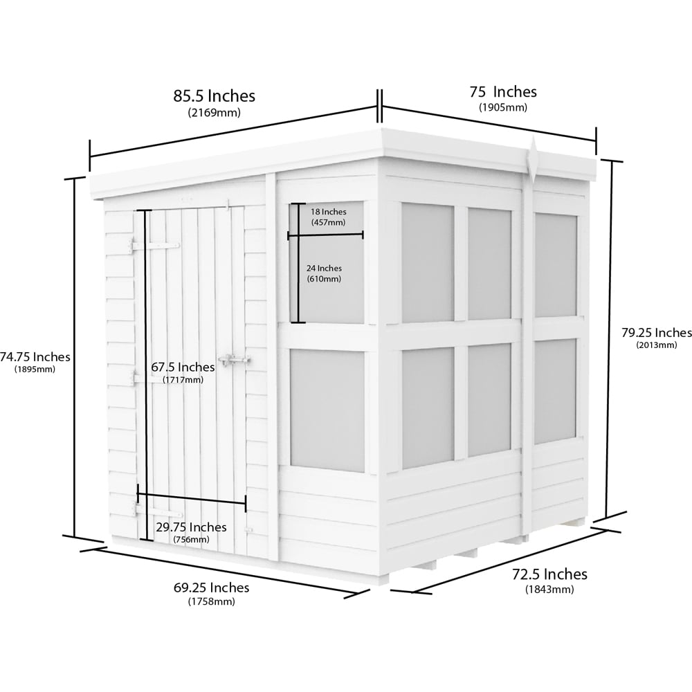 DIY Sheds 6 x 6ft Tongue and Groove Timber Apex Potting Shed Image 7