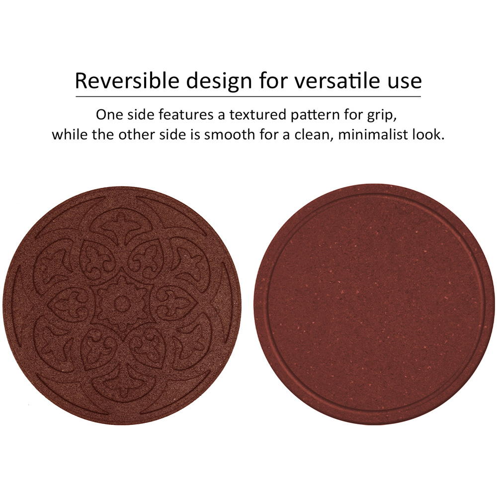 Nicoman Terracotta Scroll Reversible Garden Stepping Stone 46cm 4 Pack Image 7