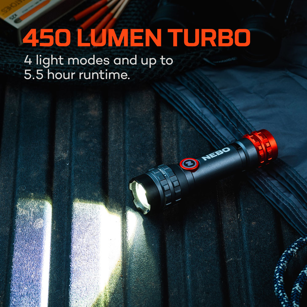 Nebo Davinci 450L Flex 450 Lumens Rechargeable Pocket Torch with 6x Zoom and Magnetic Base Image 4