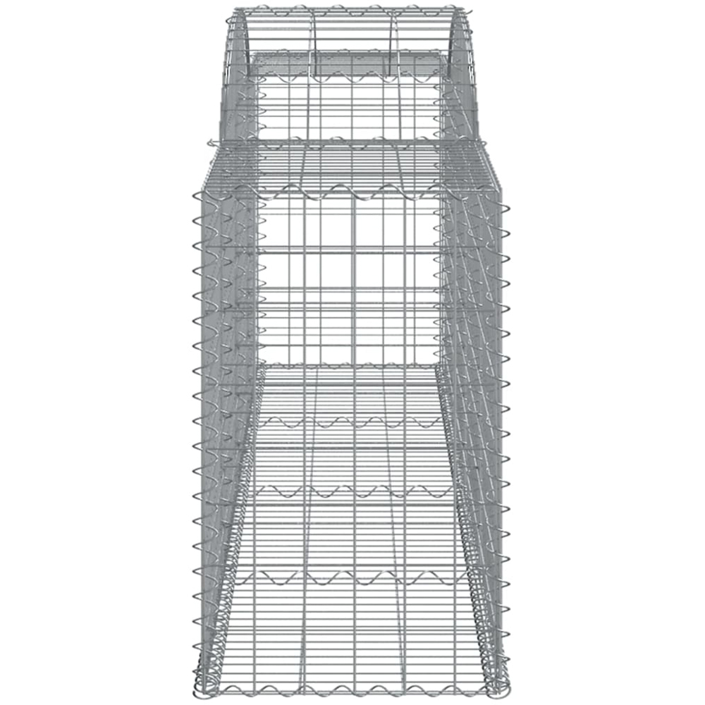 vidaXL Silver Galvanised Iron Gabion Basket 300 x 50 x 80/100cm 12 Pack Image 3