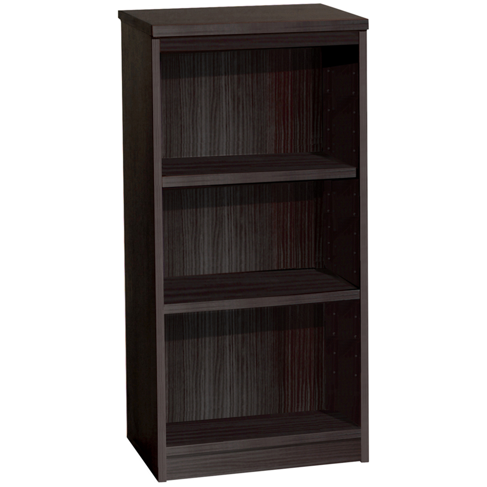R White Cabinets 3 Shelf Black Mid Height Bookcase Image 2