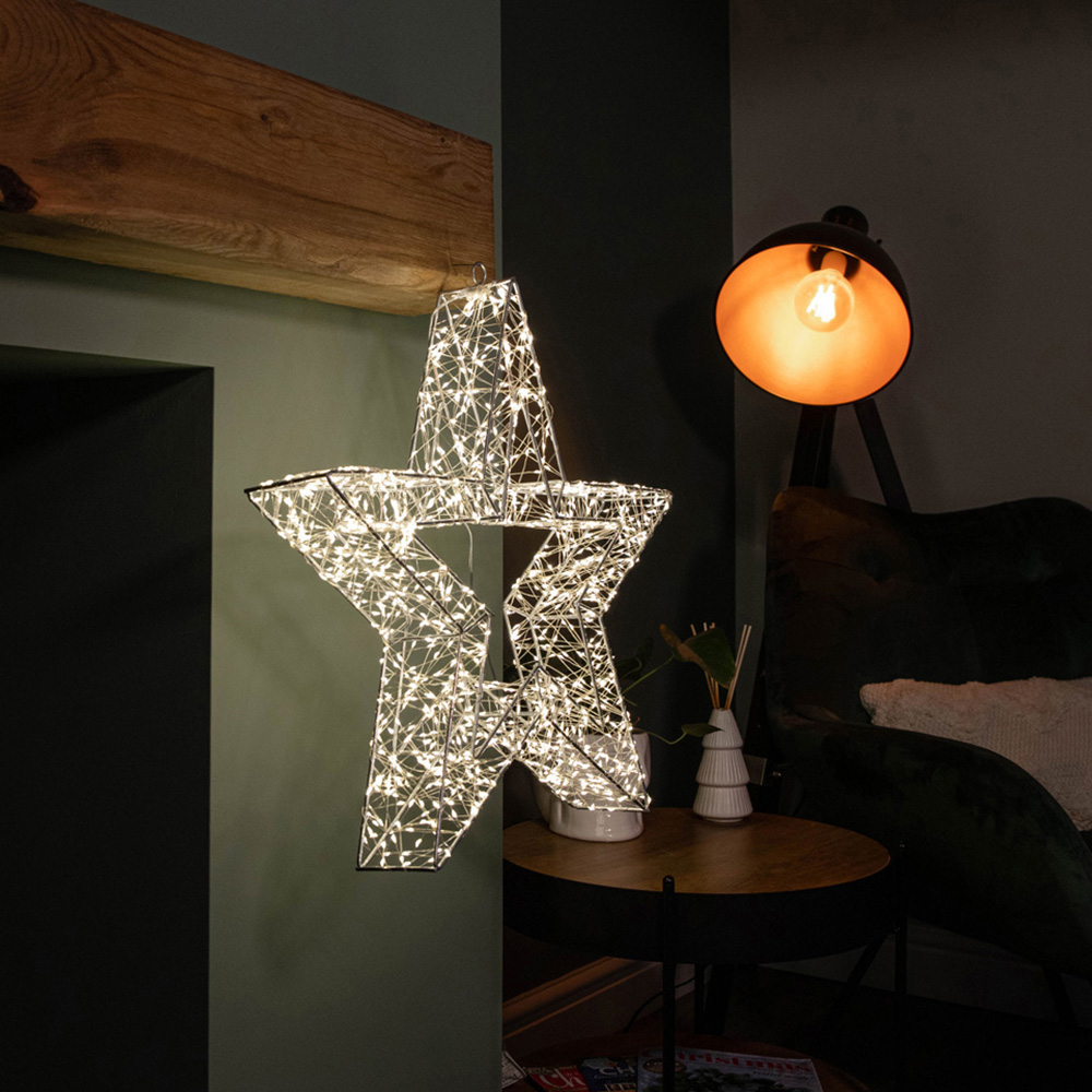 Samuel Alexander Warm White LED Dewdrop Christmas Star 50cm Image 3