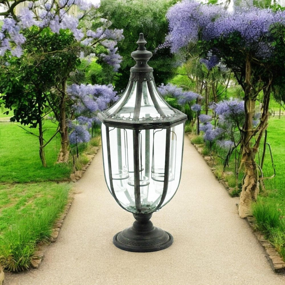 Acacia Home Metal Garden Lantern with Tealight Holder 77cm Image 2