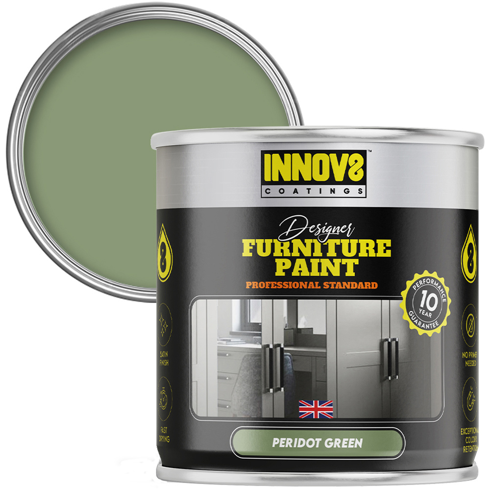 Innov8 Coatings Peridot Green Satin Furniture Paint 750ml Image 1
