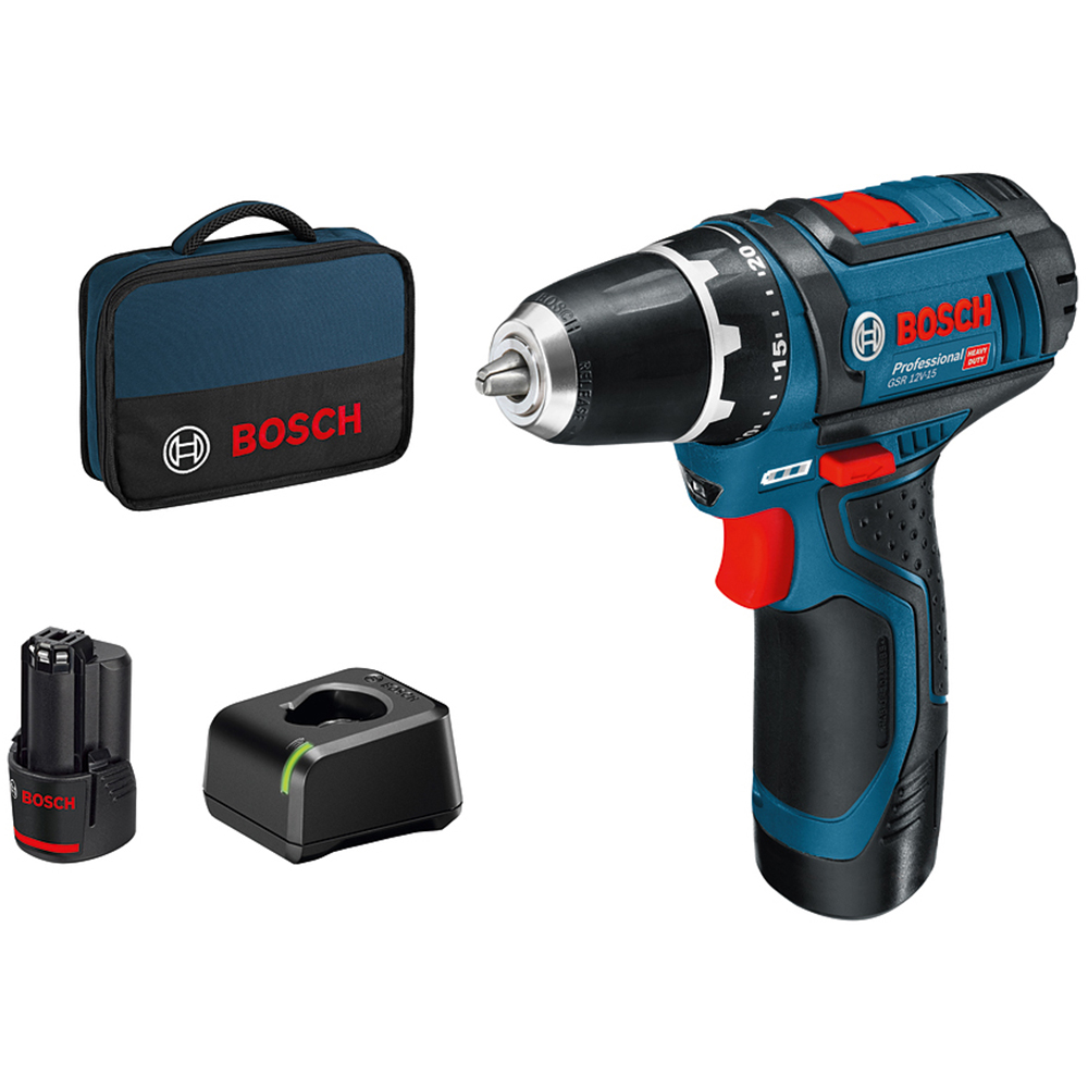 Bosch 12V 2 x 2.0Ah Li-ion Professional Drill Driver Image 2