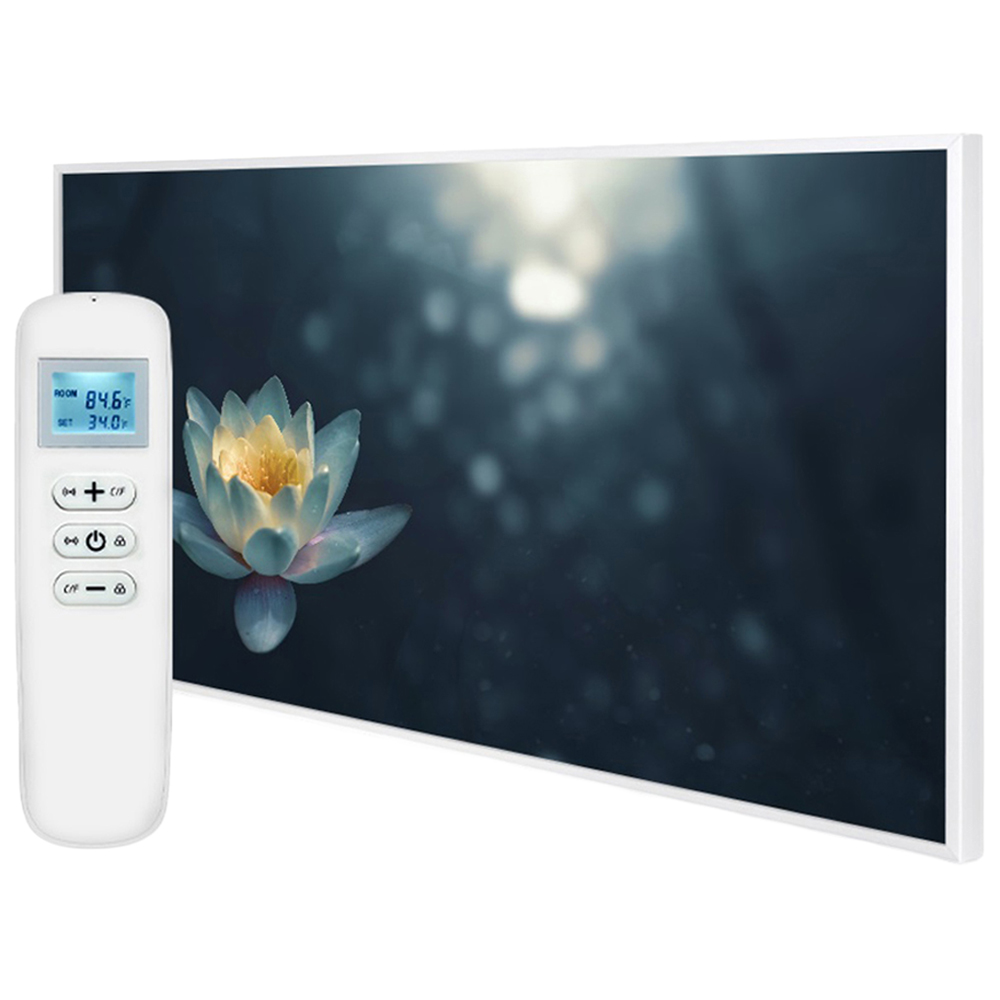 Mirrorstone Nexus Pond Lilly Picture Wi-Fi Infrared Heating Panel 580W 595 x 995mm Image 1