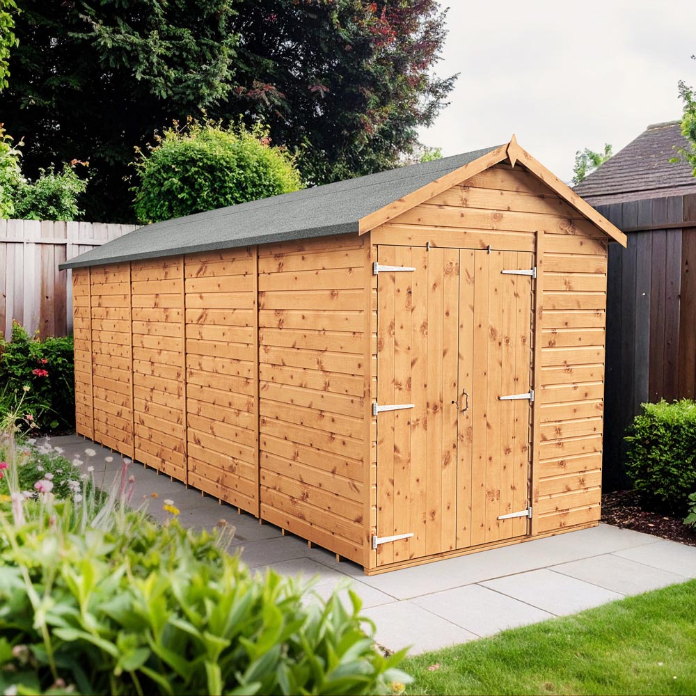 Empire Sheds 6 x 18ft Double Door Tongue and Groove Wooden Apex Garden Shed Image 2