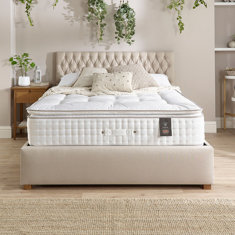 Aspire Small Single Natural Pillow Top Micro Spring Pocket Mattress Image 3