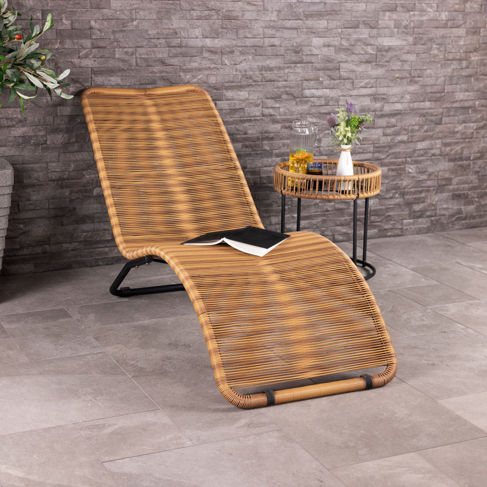Charles Bentley Natural Zanzibar Sun Lounger Image 6