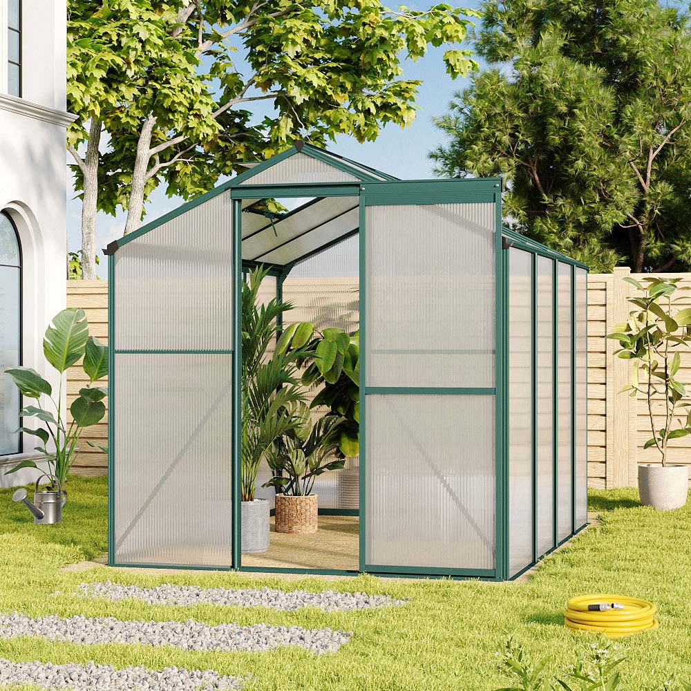 Living and Home Aluminium Frame 6 x 8ft Greenhouse Image 8