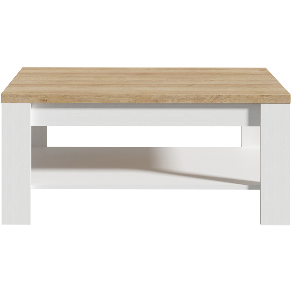 Florence Bohol White Riviera Oak Coffee Table Image 3