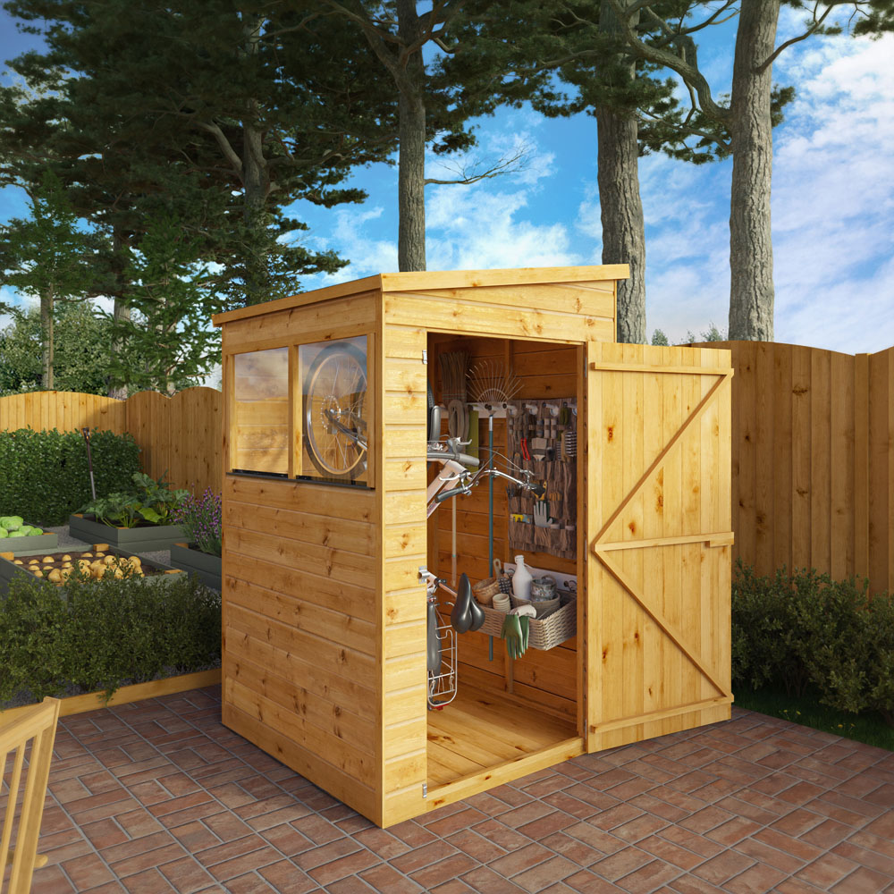 Mercia 4 x 4ft Shiplap Pent Shed Image 5